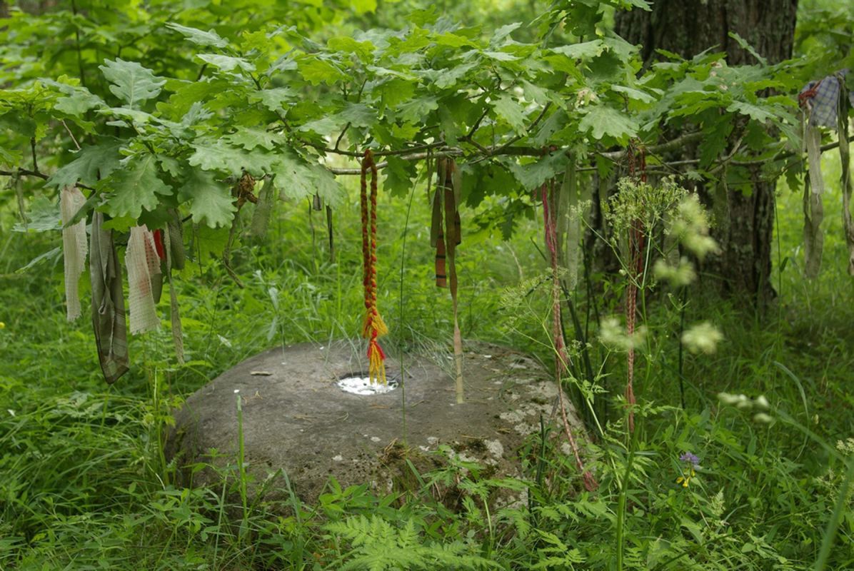 Tammealuse hiiekivi. Ain Raal